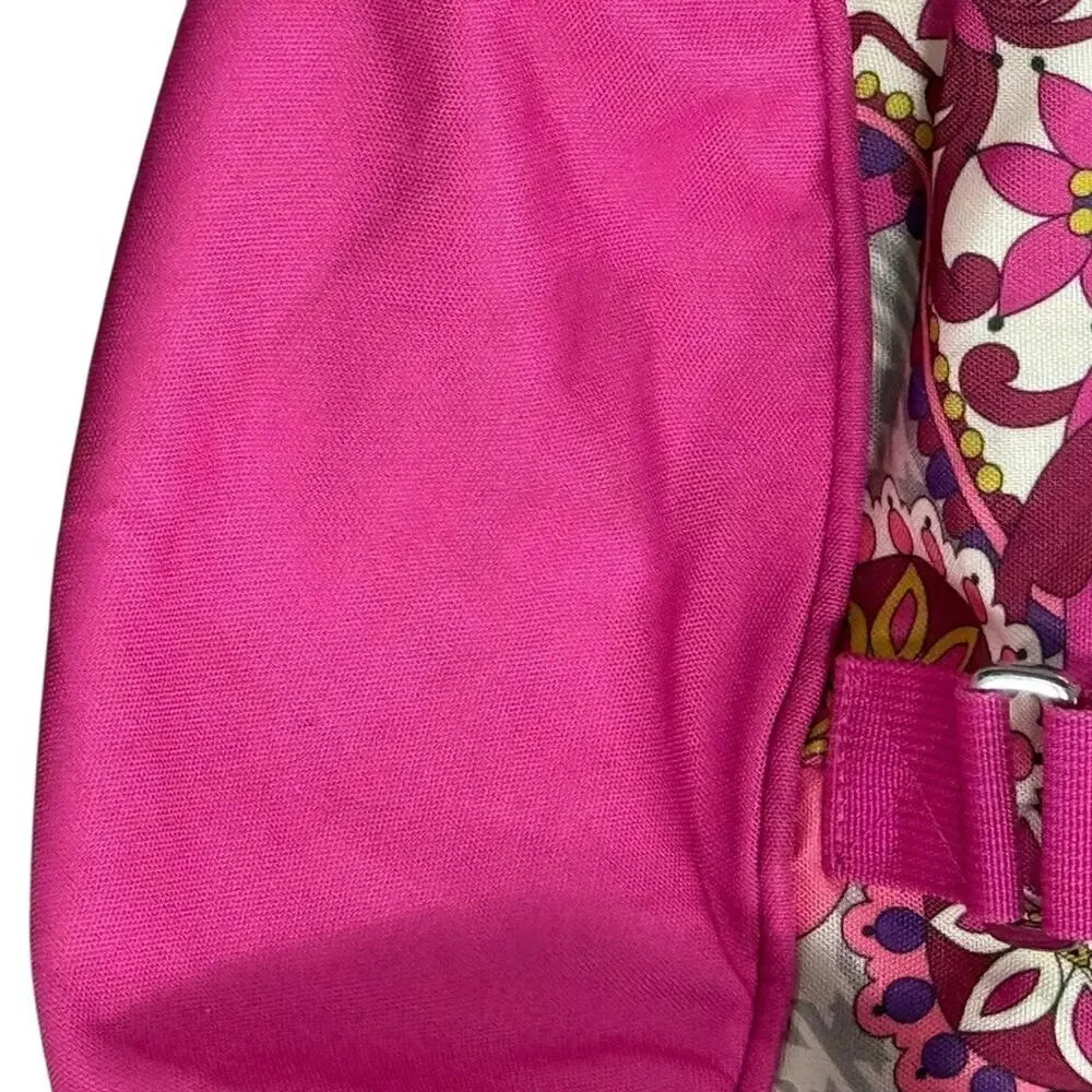 Vera Bradley Pink Paisley Laundry Bag Large Shoulder Bag Duffle Drawstring